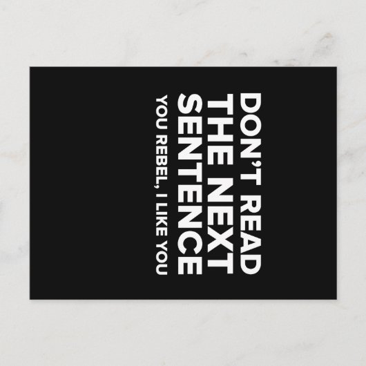 Grappig, lees mijn T-shirt niet Briefkaart (Voorkant)