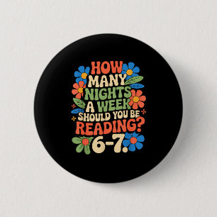 Grappig leesboek leraar 67 zes zeven meme  ronde button 5,7 cm