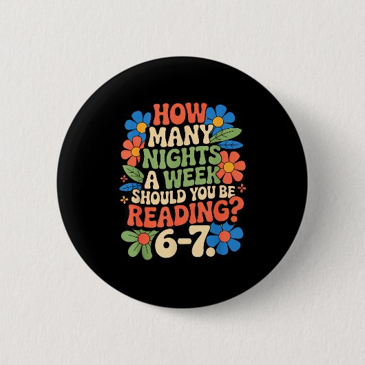 Grappig leesboek leraar 67 zes zeven meme ronde button 5,7 cm (Voorkant)