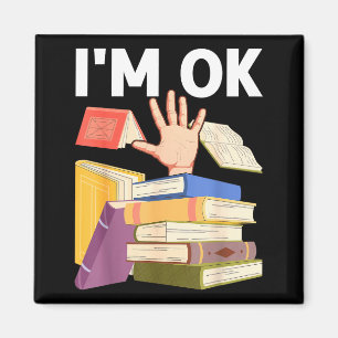 Grappig leesboek lezende nerd bibliothecaris leraa magneet
