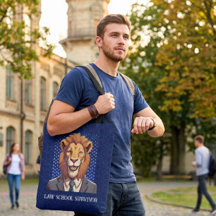 Grappig Leeuw Cadeau voor Rechtenstudent Advocaten Tote Bag