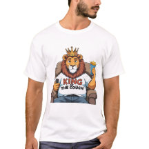 Grappig Leeuw Papa T-Shirt - Koning van de bank