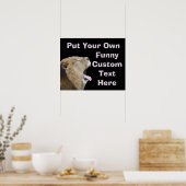 Grappig leeuwen met tongen uit Poster afdrukken (Keuken)