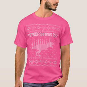 Grappig Lelijk Chanoeka Shirt Dinosaurus Trex Meno