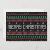 Grappig Lelijk Kerstpatroon Feestdagenkaart (Voorkant)