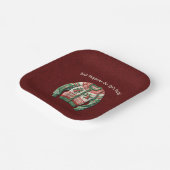 Grappig Lelijk Kersttrui Vakantie Feest Papieren Bordje (Gebogen)