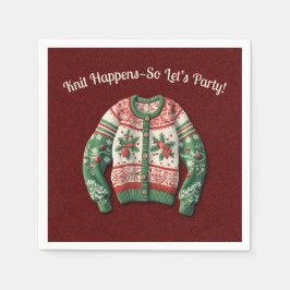 Grappig Lelijk Kersttrui Vakantie Feest Servet