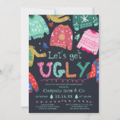 Grappig lelijk lelijke zweten voor kerst van de ma kaart (Voorkant)