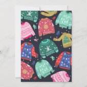 Grappig lelijk lelijke zweten voor kerst van de ma kaart (Achterkant)