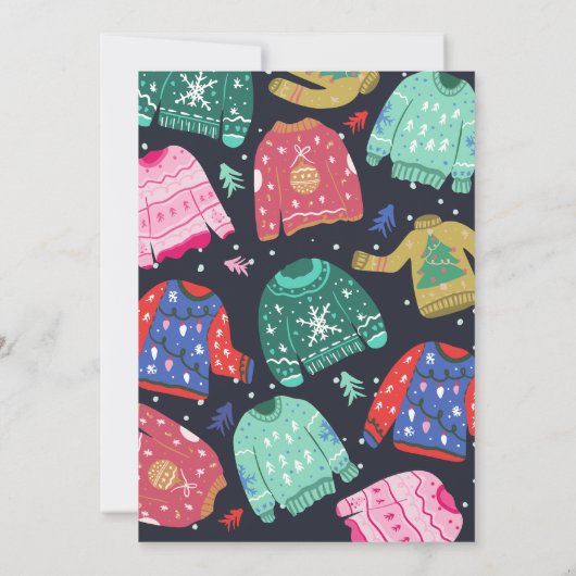 Grappig lelijk lelijke zweten voor kerst van de ma kaart (Achterkant)