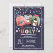 Grappig lelijk trui kerstfeest kaart (Voorkant)