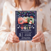 Grappig lelijk trui kerstfeest kaart