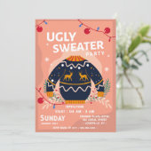 Grappig lelijke zweterige kerst met grijs oog kaart (Staand voorkant)