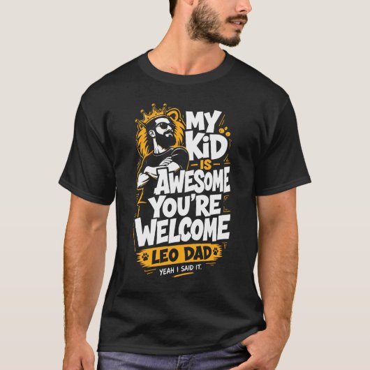 Grappig Leo Vader T-shirt - Verjaardagscadeau voor (Voorkant)