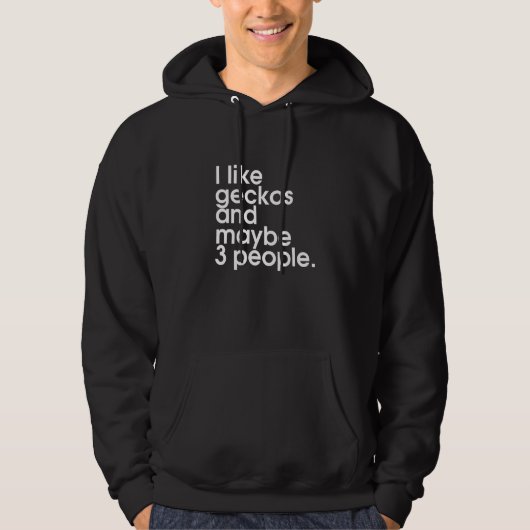 Grappig Leopard Gecko Introvert Reptiel Lover Dier Hoodie (Voorkant)