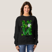 Grappig Leopard Iers Groen Plaid Bier Gnoom St Pat Trui (Voorkant volledig)