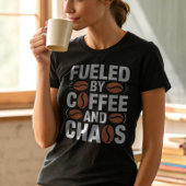 Grappig Leraar Cadeau Aangevuurd Door Koffie Retro T-shirt