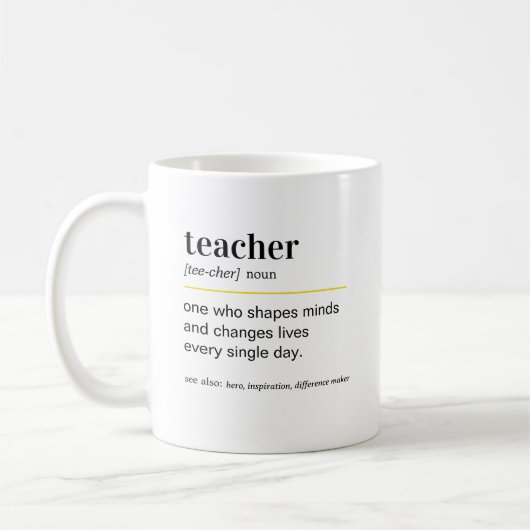 Grappig Leraar Definitie Cadeau Koffiemok (Links)