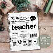 Grappig Leraar Waardering Gift Modern Classroom N Notitieboek