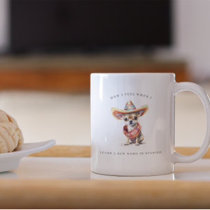 Grappig Leren Spaans Mexicaanse Chihuahua Koffiemok