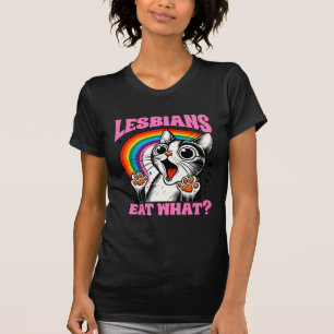 Grappig Lesbisch Kat Regenboog T-shirt – Lesbo's E