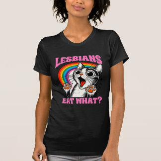 Grappig Lesbisch Kat Regenboog T-shirt – Lesbo's E