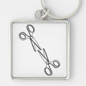 Grappig Lesbisch Twee Schaar Sapphic Sleutelhanger (Voorkant)