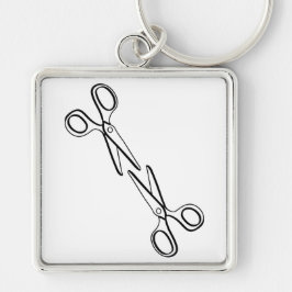 Grappig Lesbisch Twee Schaar Sapphic Sleutelhanger