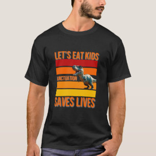 Grappig Let's Eat Kinder leestekens bespaart T-shirt