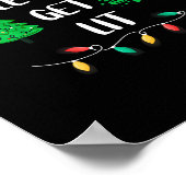 Grappig Let's Get Lit Christmas Lights Feestdagen Poster (Hoek)