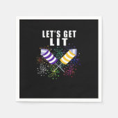 Grappig Let's Get Lit - Onafhankelijkheidspun Clas Servet (Voorkant)
