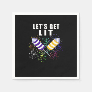 Grappig Let's Get Lit - Onafhankelijkheidspun Clas Servet