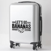 Grappig Let's Go Bananas Distressed Banana Sticker (Koffer)