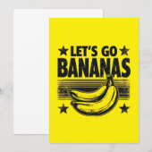 Grappig Let's Go Bananas Distressed Grunge Meme Kaart (Voorkant / Achterkant)