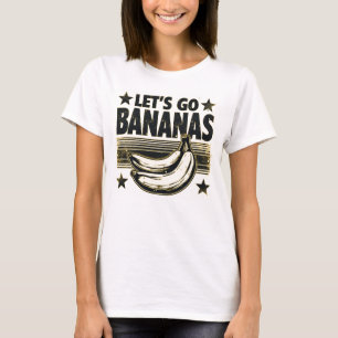 Grappig Let's Go Bananas Distressed Grunge Meme T-shirt