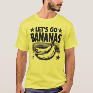 Grappig Let's Go Bananas Distressed Grunge Meme T-shirt