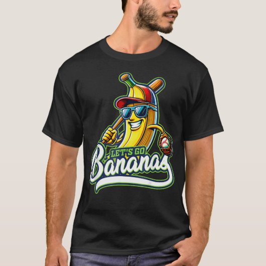 Grappig Let's Go Bananas Shirt Schattigee banaan v (Voorkant)