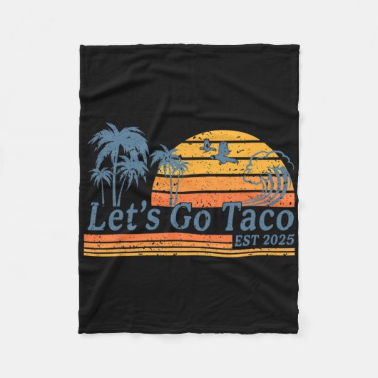 Grappig Let's Go Taco 17 Fleece Deken (Voorkant)