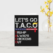 Grappig Let's Go Taco 19 Kaart (Gele Bloem)