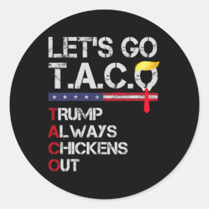Grappig Let's Go Taco 19 Ronde Sticker