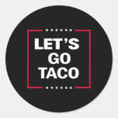 Grappig Let's Go Taco 27 Ronde Sticker (Voorkant)