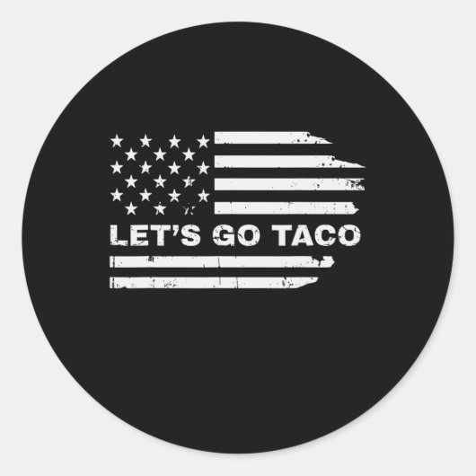 Grappig Let's Go Taco 38 Ronde Sticker (Voorkant)