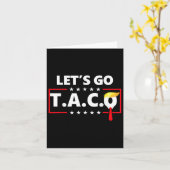Grappig Lets Go Taco _3 Kaart (Gele Bloem)