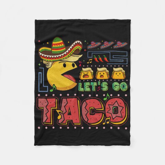 Grappig Let's Go Taco 40 Fleece Deken (Voorkant)