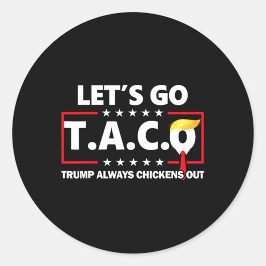 Grappig Let's Go Taco 49 Ronde Sticker (Voorkant)