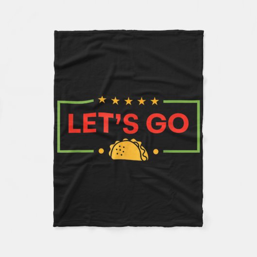 Grappig Lets Go Taco _9 Fleece Deken (Voorkant)