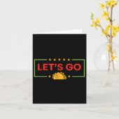 Grappig Lets Go Taco _9 Kaart (Gele Bloem)