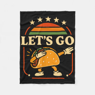 Grappig Let's Go Taco Dabbing Fiesta Party T-shirt Fleece Deken