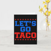Grappig Let's Go Taco Design Kaart (Gele Bloem)