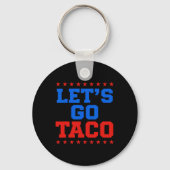 Grappig Let's Go Taco Design Sleutelhanger (Voorkant)